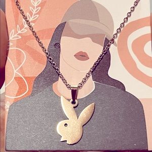 Playboy Bunny necklace & earrings